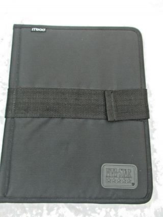 Mead Five Star Vintage Black Nylon Fabric Velcro School Spiral Notebook Cover