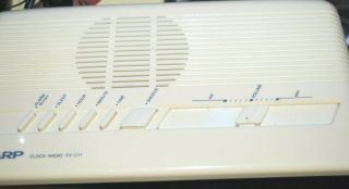 Vintage Retro SHARP FX - C11W Digital Alarm Clock Radio White am/fm 2