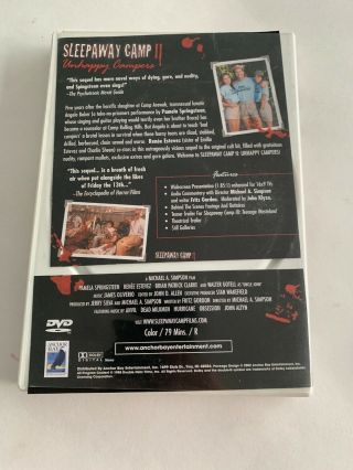 Sleepaway Camp II: Unhappy Campers DVD HORROR movie oop classic vintage cult 2 2