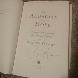 Barack Obama The Audacity Of Hope Signed 1st Ed with Democratic Convention Tix 2