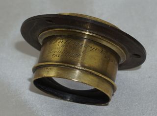 J.  H.  Dallmeyer Rectilinear Patent No.  1aa Brass Lens From 1869