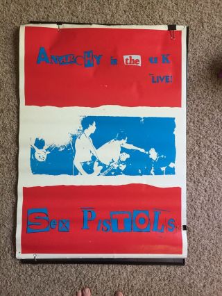 Sex Pistols Sid Vicious Vintage Poster Anarchy In The U.  K.  Rare 2