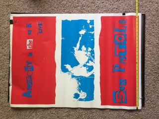 Sex Pistols Sid Vicious Vintage Poster Anarchy In The U.  K.  Rare 4