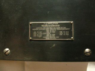 Western Electric 7A Amplifier. 5
