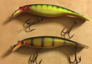 2 Musky Fishing Lures Swim Whizz Homer Le Blanc Believer Drifter Tackle Pike