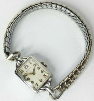 Vintage Ladies Hamilton Wristwatch Watch Stretch Band 17 Jewels 14k Gold Filled
