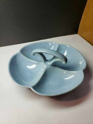 Vintage Luray Pastels Windsor Blue 4 Part Divided Serving Dish With Handle