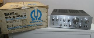 Pioneer Sa - 8500ii Integrated Stereo Amplifier Serviced Perfect W/ Led,  Box