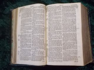 FINE SCOTTISH GILT LEATHER BINDING KING JAMES BIBLE 1725 COMPLETE 6