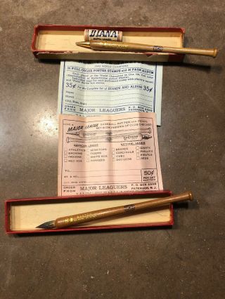 Vintage Baseball Bat Pen And Pencil