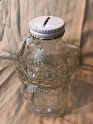 Vintage 1948 Grapette Syrup Glass Bottle Lucky Cat Piggy Bank 4