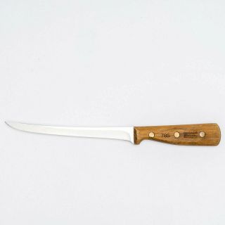 Vintage Chicago Cutlery 7.  5 " Fillet/boning Knife W/walnut Handle 78s