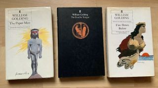 1st/1st First William Golding Paper Men,  Fire Down Below & The Double Tongue