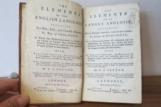 1779 - V.  J.  Peyton - The Elements Of The English Language - Rare Edition