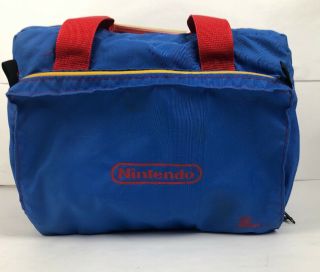 Vintage Official Rare Z - Bag Nintendo Nes Game Console Carrying Case Blue & Red