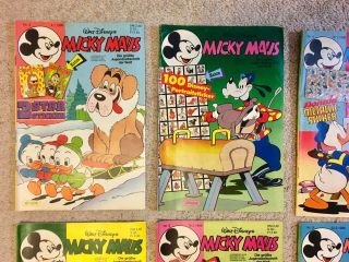 8 Vintage Micky Maus Disney Comic Books In German - Year 1986 2