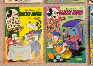8 Vintage Micky Maus Disney Comic Books In German - Year 1986 4