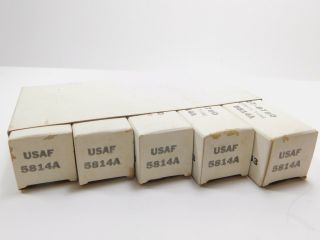 Ge Usaf 5814a Matching Vintage Military Tube Sleeve Gray Plates Nos (test 97)