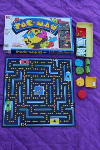 Vintage 1980 Milton Bradley Pac - Man Board Game 100 Complete Retro Euc