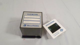 Vintage Bell & Howell Plastic Slide Cube For Photo Slides Holder 2 " W/ Slides