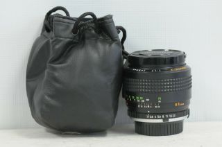 Minolta Mc Rokkor - X 85mm F1.  7 Lens With Caps & Pouch