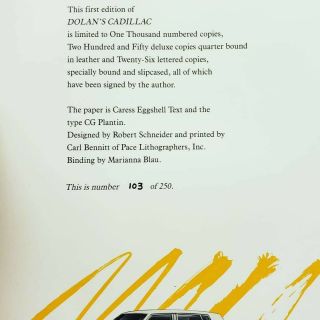 STEPHEN KING Dolan ' s Cadillac SIGNED LIMITED EDITION 3