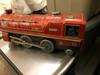 Vintage Tin Litho Battery Operated Train Locomotive 4310 2