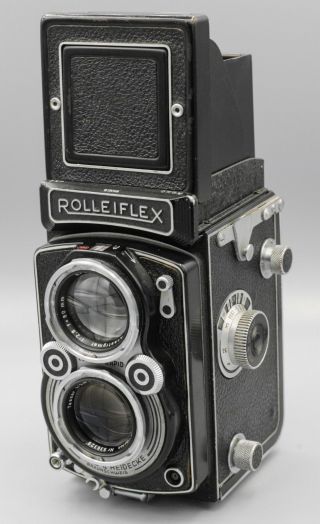 Rollei Rolleiflex 2.  8a Opton Tessar 80mm Model K7a 120 Film Tlr Camera - Cla 