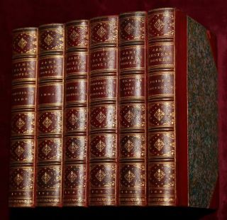 Exrare Leather 1880 - 83 6 Vols Jane Austen Novels Pride Prejudice Emma,  Bentley