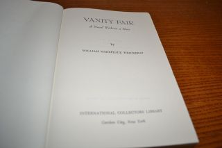 VANITY FAIR WILLIAM MAKEPEACE THACKERAY HB ICL A NOVEL WITHOUT A HERO 5