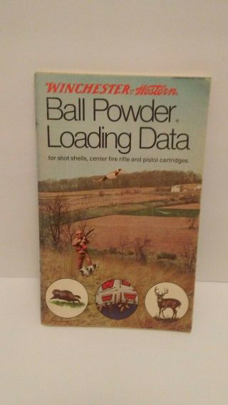 Vintage Winchester Western Ball Powder Loading Data Booklet 1976