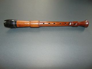 Vintage Wooden Recorder Hand Made In London By Ken Hausey