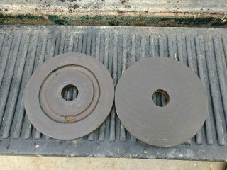 Vintage Milled Olympic 25 Lb Plates (50 Lbs Total) York Strongman Pumping Iron