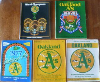 Vintage Scorecards & Souvenir Yearbooks: Oakland A 