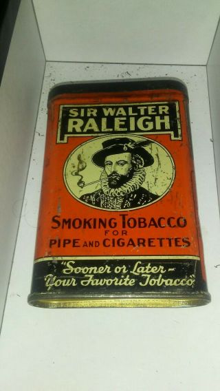 Vintage Sir Walter Raleigh Tobacco Pocket Tin -