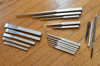 Craftsman Tools Vintage Usa Wf 16 Piece Punch & Chisel Set And Other Items