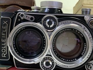 【NEAR MINT】 Rolleiflex 2.  8 D TLR Camera w/ Schneider Xenotar 80mm f2.  8 Lens 10
