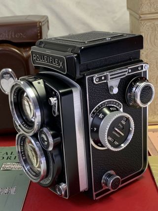 【NEAR MINT】 Rolleiflex 2.  8 D TLR Camera w/ Schneider Xenotar 80mm f2.  8 Lens 8