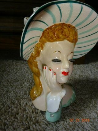 Vintage Napco Lady Head Vase 1956 C1776a