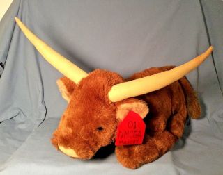 Vtg Big Country Critters Full Body Hand Puppet Longhorn Steer Cow Nmcga Mascot