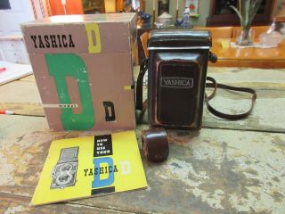 Yashica - D Model D Yashikor 80mm W/ Box,  Leather Case,  Accura No.  1 Lens 7