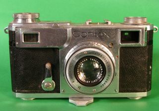 Zeiss Ikon Contax Ii Camera W/tessar 50mm F2.  8 Lens Lens For Restoration/parts