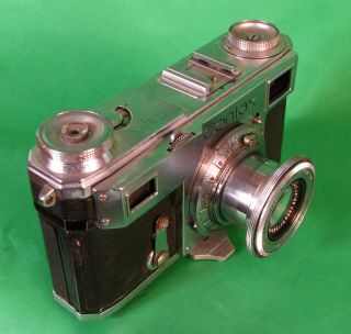 Zeiss Ikon Contax II Camera w/Tessar 50mm F2.  8 Lens Lens For Restoration/Parts 3