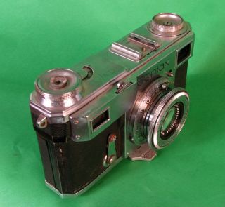 Zeiss Ikon Contax II Camera w/Tessar 50mm F2.  8 Lens Lens For Restoration/Parts 4