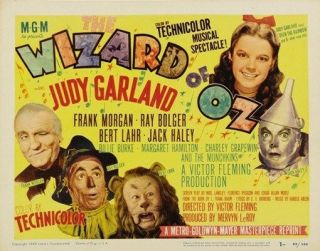 The Wizard Of Oz Movie Poster Judy Garland Vintage 3