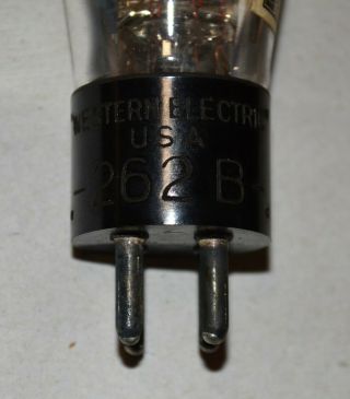 (1) NOS Western Electric 262B engraved base fore 86C tube amp 3