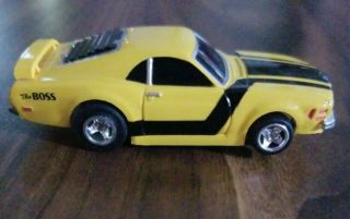 Vintage Ho Scale Race Track Car Life - Like " The Boss " Mustang Yellow
