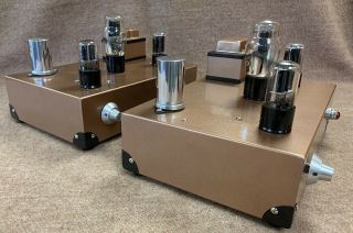 2 mono Single - ended 45 tube audio amplifiers W/ Tamura Tango output Transformers 6