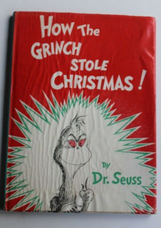 How The Grinch Stole Christmas Dr.  Suess Vintage 1957 1st Ed.  W/ Dust Jacket