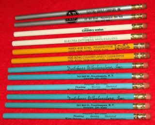 12 Vintage Advertising Lead Pencils From Poughkeepsie / York Ny